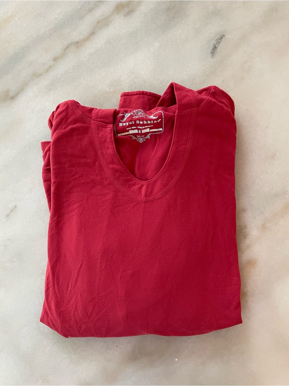 Royal Robbins Women's Raspberry Red long sleeve hooded top size M